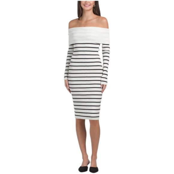 LOVE TREE Off The Shoulder Sweater Dress - Picture 1 of 3